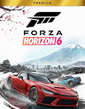 Forza Horizon 6 Premium Edition PC game Steam account showing game cover and digital interface on screen.